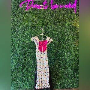 Polka Dot Dress with Pink Bow